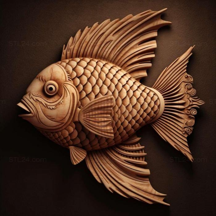 Nature and animals (st Panaki fish 4, NATURE_160) 3D models for cnc